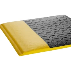 Crown Mats Wear-Bond Tuff-Spun Anti-Fatigue Mat, 36" x 144", Black/Yellow (WB 0312YD)