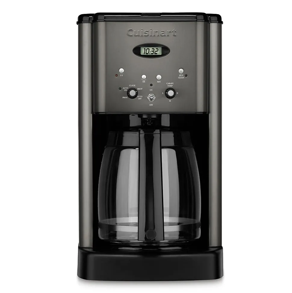 Cuisinart Brew Central 12-Cups Automatic Drip Coffee Maker, Black Stainless (DCC-1200BKSP1)