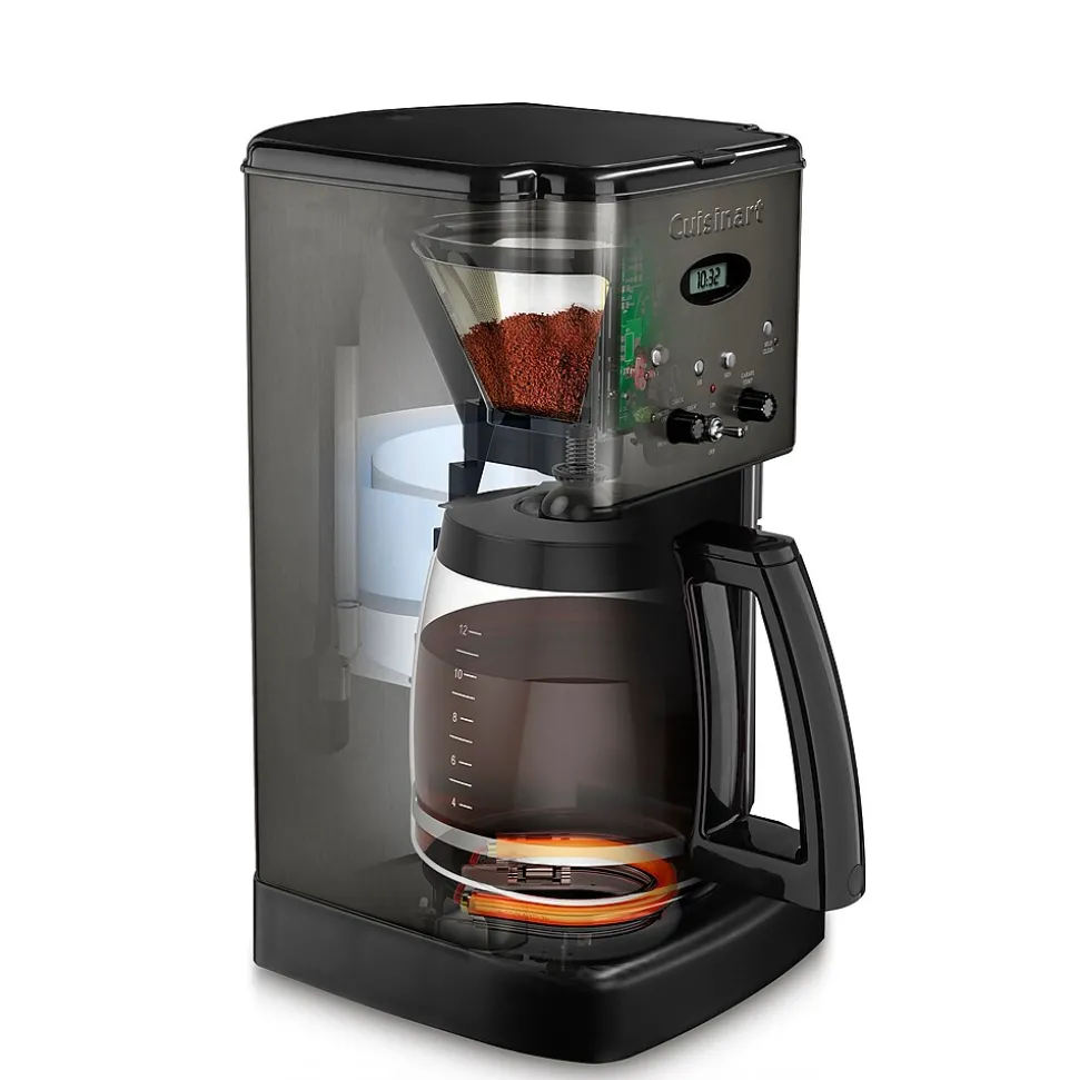Cuisinart Brew Central 12-Cups Automatic Drip Coffee Maker, Black Stainless (DCC-1200BKSP1)