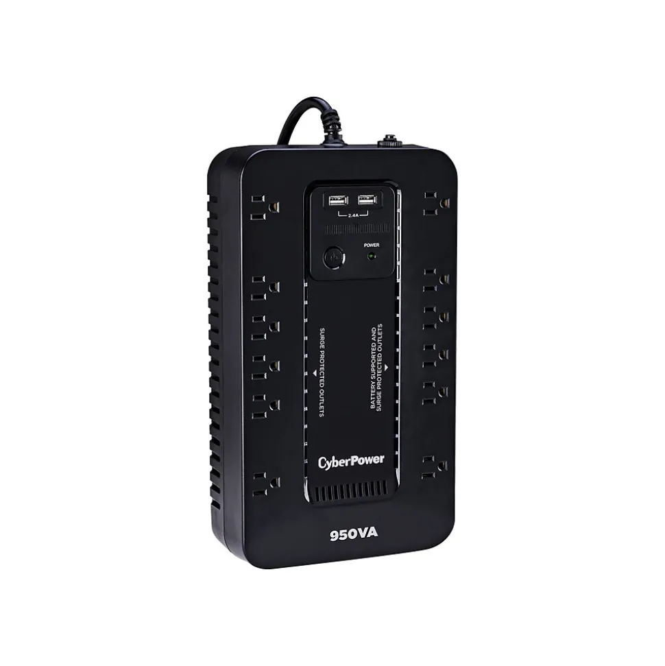 CyberPower 950 VA Battery Backup UPS, 12-Outlets, Black (SX950U)