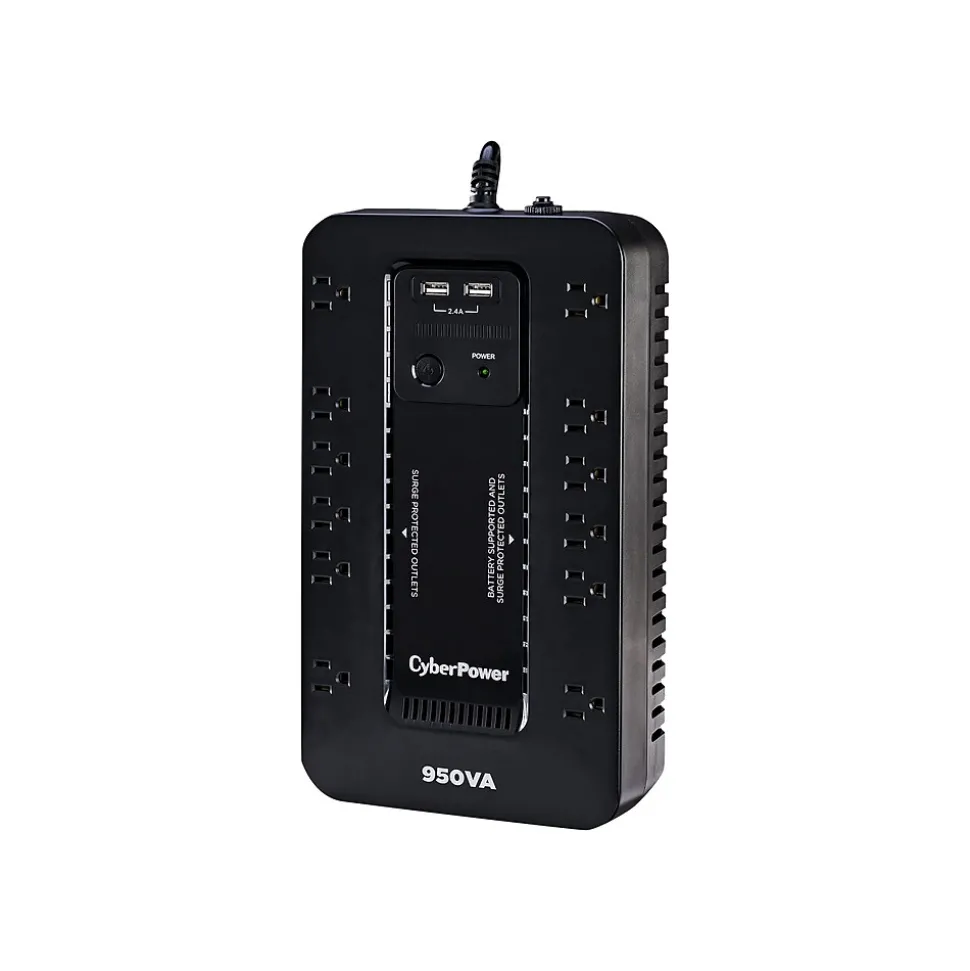 CyberPower 950 VA Battery Backup UPS, 12-Outlets, Black (SX950U)