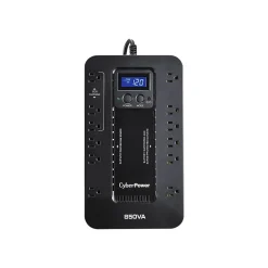 CyberPower Ecologic Series 850VA 12-Outlet UPS, Black (EC850LCD)