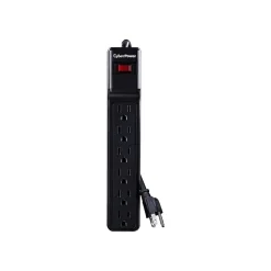 CyberPower Essential 6-Outlet Surge Protector, 4', Black (CSB604)