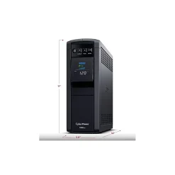CyberPower PFC Sinewave Series 1350VA UPS, 10-Outlets, Black (CP1350PFCLCD)