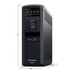 CyberPower PFC Sinewave 1500VA UPS, 12-Outlets, Black (CP1500PFCLCD)