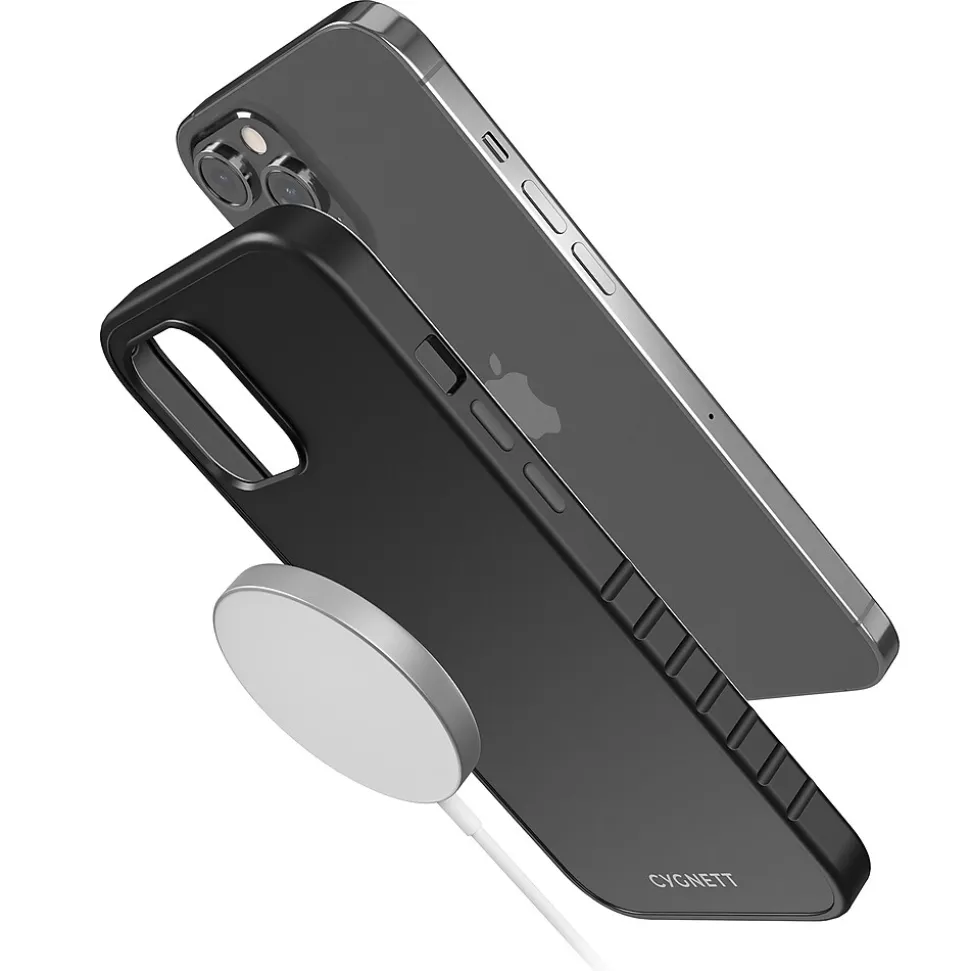 Cygnett AlignPro MagSafe Phone Case for iPhone 12 Pro/Max, Black (CY3594CPMAG)