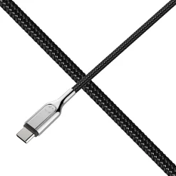 Cygnett Armored 2.0 USB-C to USB-A Charge and Sync Cable, 6', Black (CY2682PCUSA)