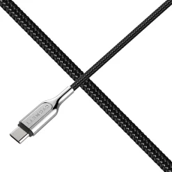 Cygnett Armored 2.0 USB-C to USB-C Charge and Sync Cable, 6', Black (CY2678PCTYC)