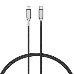 Cygnett Armored 2.0 USB-C to USB-C Charge and Sync Cable, 6', Black (CY2678PCTYC)