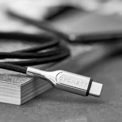 Cygnett Armored 2.0 USB-C to USB-C Charge and Sync Cable, 6', Black (CY2678PCTYC)