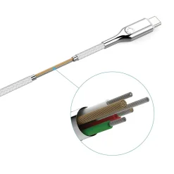 Cygnett Armored 2.0 USB-C to USB-A Charge and Sync Cable, 6', White (CY2698PCUSA)