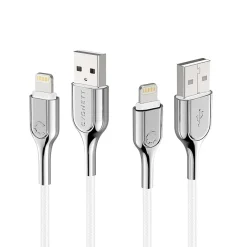Cygnett Armored Lightning to USB-A Charge and Sync Cable, 6', White (CY2686PCCAL)