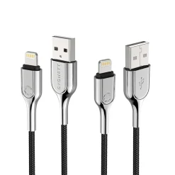 Cygnett Armored Lightning to USB Charge and Sync Cable, 9', Black (CY2671PCCAL)