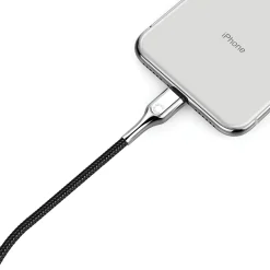 Cygnett Armored Lightning to USB Charge and Sync Cable, 9', Black (CY2671PCCAL)