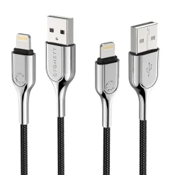 Cygnett Armored Lightning to USB-A Charge and Sync Cable, 3.28', Black (CY2669PCCAL)