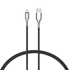 Cygnett Armored Lightning to USB Charge and Sync Cable, 6', Black (CY2670PCCAL)