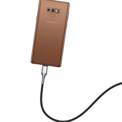 Cygnett Charge and Sync Cable, Armored 2.0 USB-C to USB-A Cable, 3', Black (CY2681PCUSA)