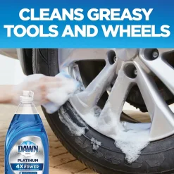 Dawn Platinum Liquid Dish Soap with Sponge, Refreshing Rain, 24 fl oz., 3/Carton (49041)