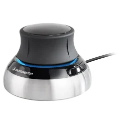 3Dconnexion SpaceMouse Wired Ambidextrous USB Mouse, Black/Silver (3DX-700059)