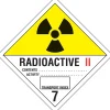 Decker Tape "Radioactive 2" Label, 4" x 4", 500/RL