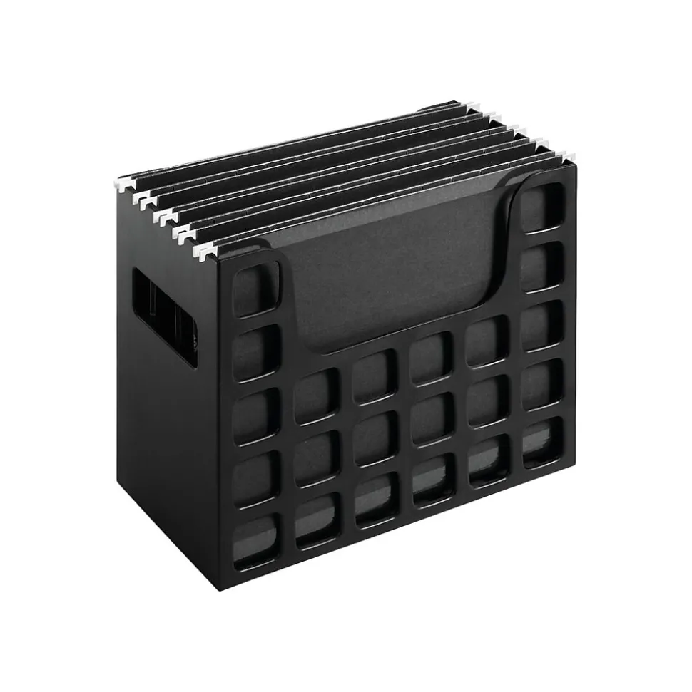 DecoFlex Hanging File Box, Letter Size, Black (PFX 23013)