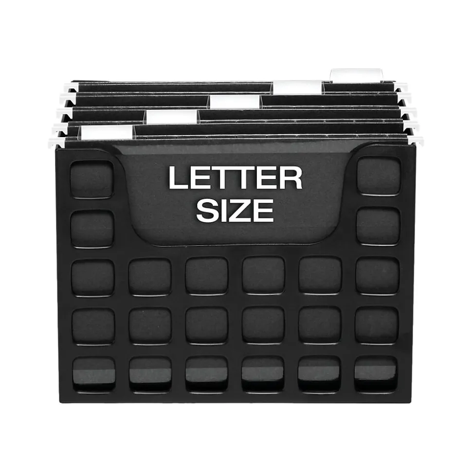 DecoFlex Hanging File Box, Letter Size, Black (PFX 23013)