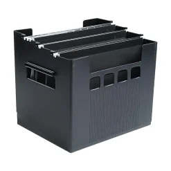 DecoFlex Large Capacity Desktop File Box, Letter Size, Black (PFX 43013)