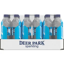 Deer Park Sparkling Water, Simply Bubbles, 16.9 oz. Bottles, 24/Carton (12349500)
