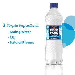 Deer Park Sparkling Water, Simply Bubbles, 16.9 oz. Bottles, 24/Carton (12349500)