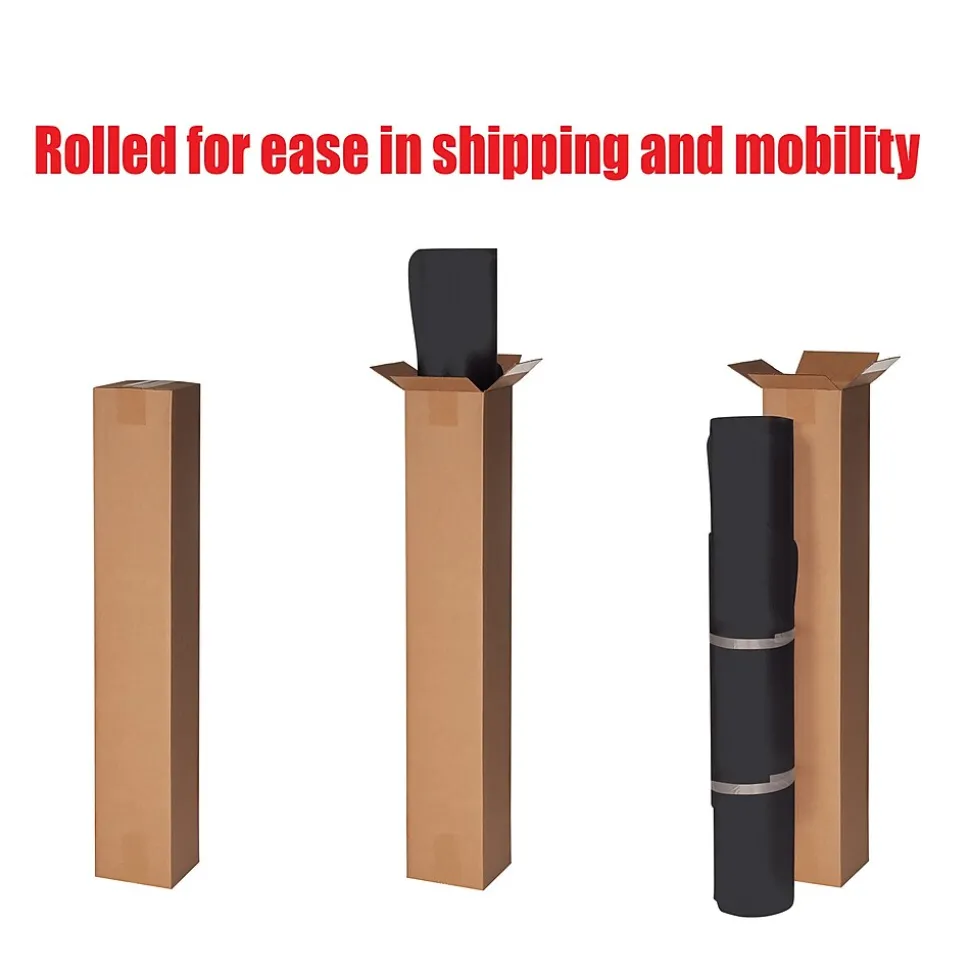 Deflect-O EconoMat Hard Floor Chair Mat, 46" x 60'', Black (CM21442FBLKCOM)