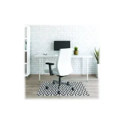 Deflect-O FashionMat Black Diamond Hard Floor Chair Mat, Low-Pile, Black/White (CM3540BD)