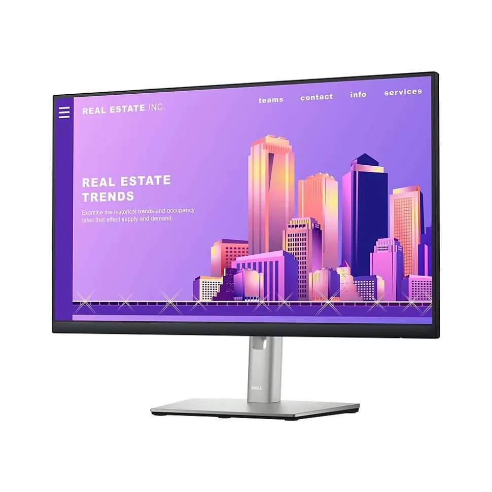 Dell 23.8" 60 Hz LED Monitor, Black/Silver (P2422H)