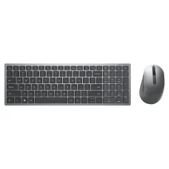 Dell Multi-Device Wireless Keyboard and Combo Optical Mouse, Gray (KM7120W-GY)