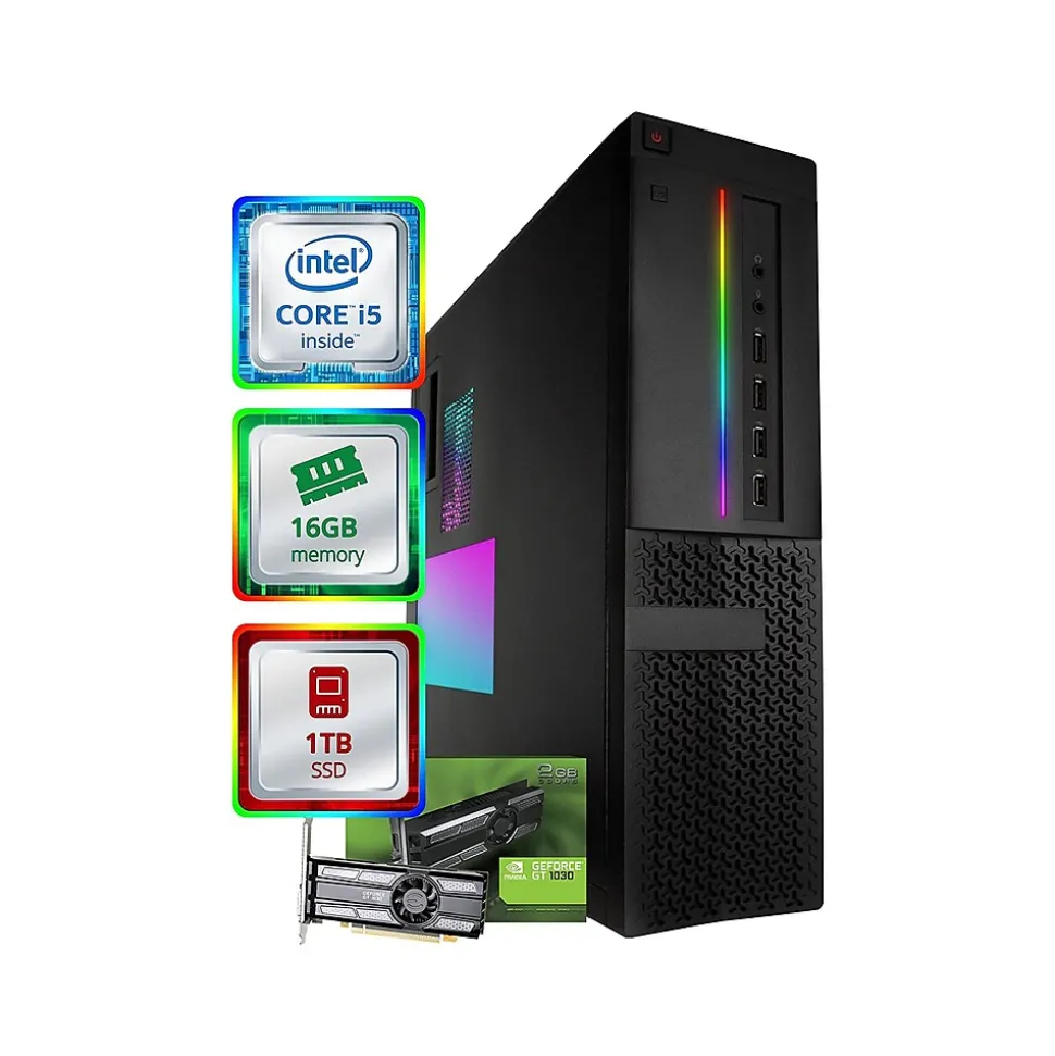 Dell OptiPlex 7010 Refurbished Gaming Desktop Computer, Intel Core i5-3450, 16GB Memory, 1TB SSD