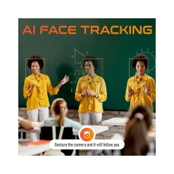 Delton AIC60 UHD 4K Face Tracking and Gesture Controls Webcam, 8.3 Megapixels, Black, (DCAIC60)