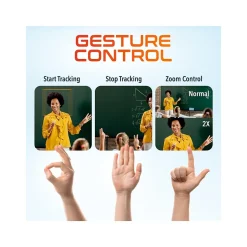 Delton AIC60 UHD 4K Face Tracking and Gesture Controls Webcam, 8.3 Megapixels, Black, (DCAIC60)