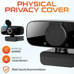 Delton C24 HD 1080p Webcam, 2 Megapixels, Black (DCAM24BK)