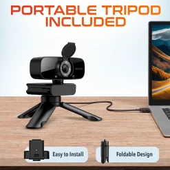 Delton C24 HD 1080p Webcam, 2 Megapixels, Black (DCAM24BK)