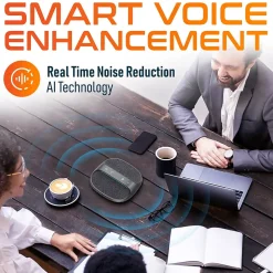 Delton C4700 Noise Reducing 360° Voice Pickup Wired/Wireless Conference Speaker Speakerphone, Black (DSC4700-WR)