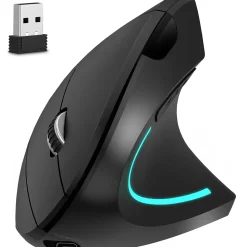 Delton Ergonomic 12 Wireless Right Handed Optical 2.4 GHz Gaming Mouse, Black (DMERG12-WR )