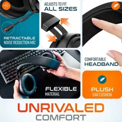 Delton G520 Wireless Noise Canceling Bluetooth Stereo Business/Gaming Over-the-Ear Computer Headset, Black (DBHG520)