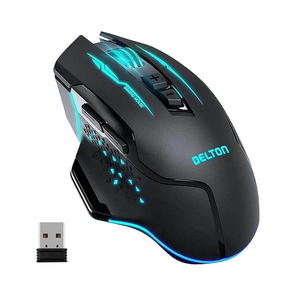 Delton G37 Wireless Optical Gaming Mouse, Black (DMGAM37ERG)