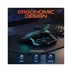 Delton G37 Wireless Optical Gaming Mouse, Black (DMGAM37ERG)