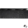 Delton KB90 Wireless Rechargeable Solar (Light) Powered Keyboard, Black (DKBSLR90)
