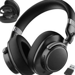 Delton M201 Wireless Active Noise Cancelling Bluetooth Stereo Business Computer Headset, Black (DBHM201D)