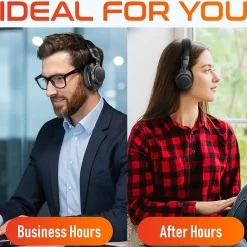 Delton M201 Wireless Active Noise Cancelling Bluetooth Stereo Business Computer Headset, Black (DBHM201D)