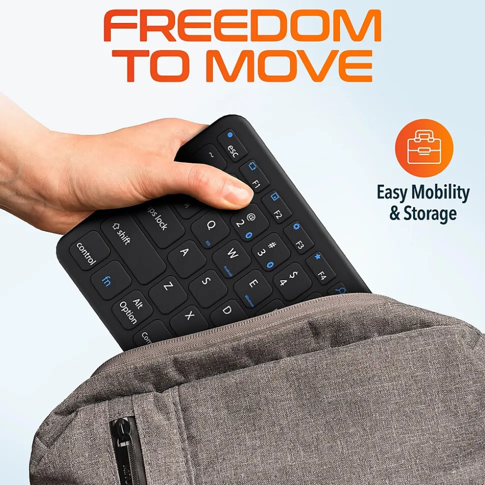 Delton N60 Bluetooth Keyboard with Touchpad, Small Portable Wireless Computer Keyboard, Black (DKMIN60-WB)