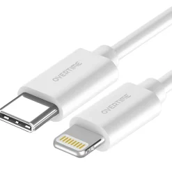 Delton Overtime USB-C/USB Wall & Car Chargers with Apple MFi Certified Cable for iPhone/iPad, White (CE14542A)