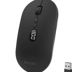 Delton S16 Wireless Ambidextrous Optical 2.4 GHz Mouse, Black (DMS16-WR)