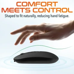 Delton S16 Wireless Ambidextrous Optical 2.4 GHz Mouse, Black (DMS16-WR)